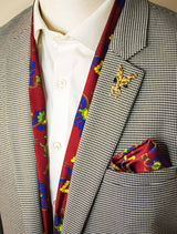 MAROON PAISLEY AND FLORAL - SILK SCARF SET