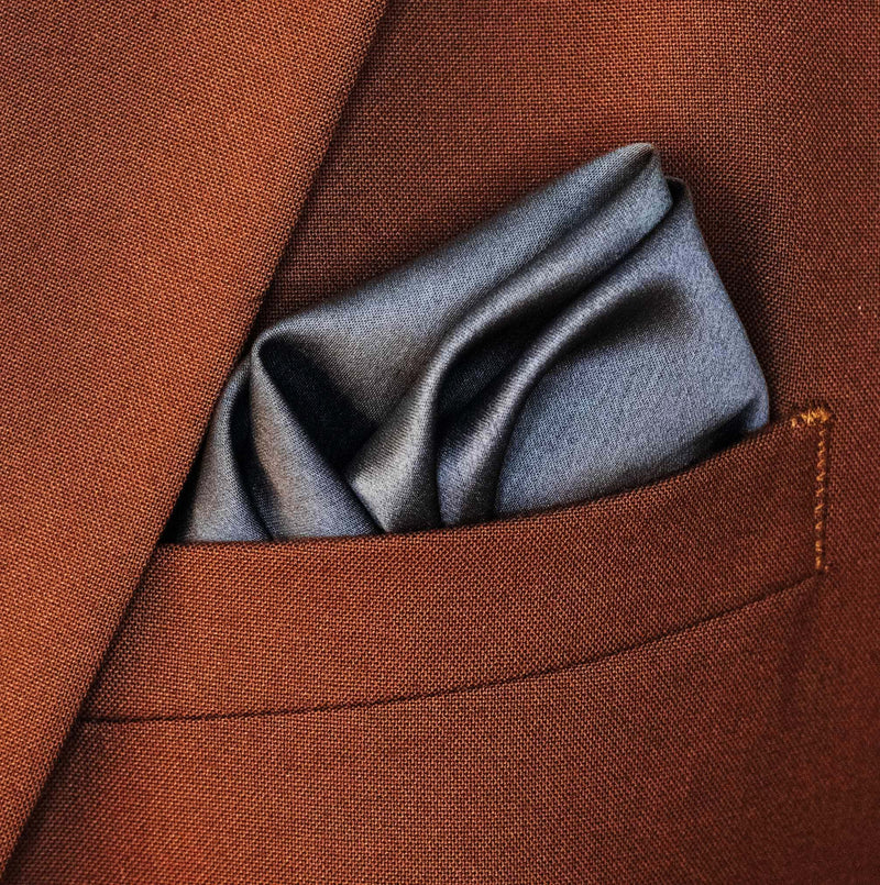 Charcoal Solid - Silk Pocket Square