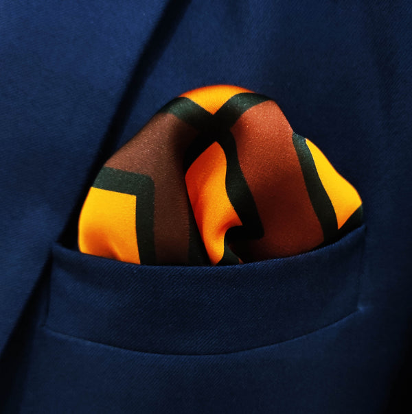 Fashion geometric pattern pocket square Silk Pocket Square