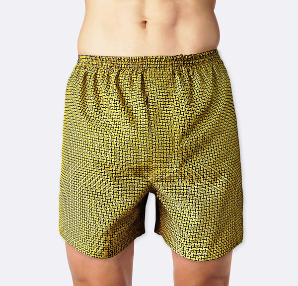 Boxer short - Gold & Black Geometric design