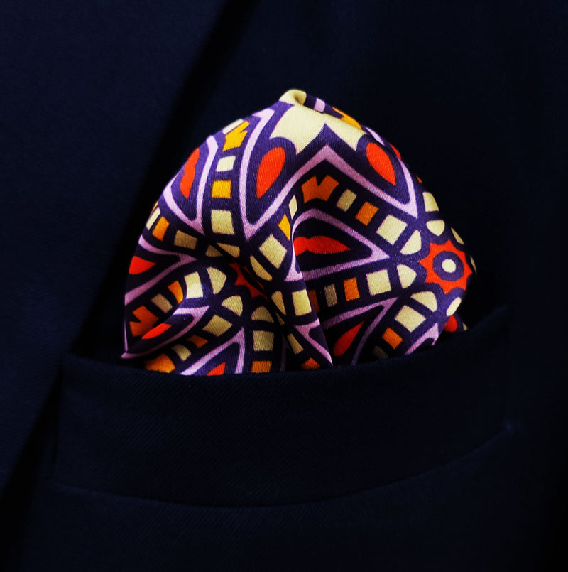 Colourful Abstract Art - Silk Pocket Square