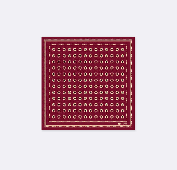 Maroon and Gold Reversible - Silk Pocket Square