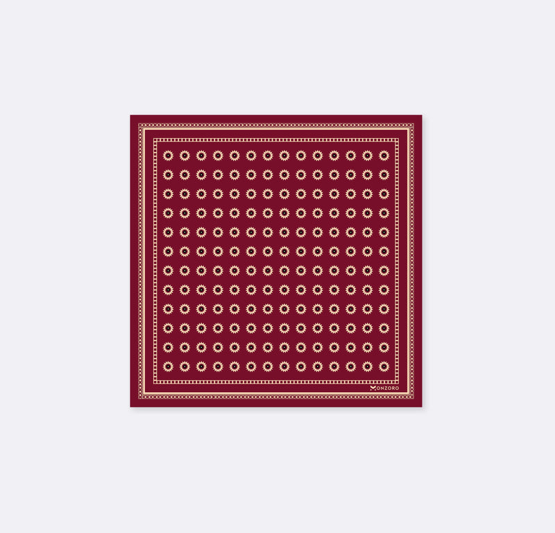 Maroon and Gold Reversible - Silk Pocket Square