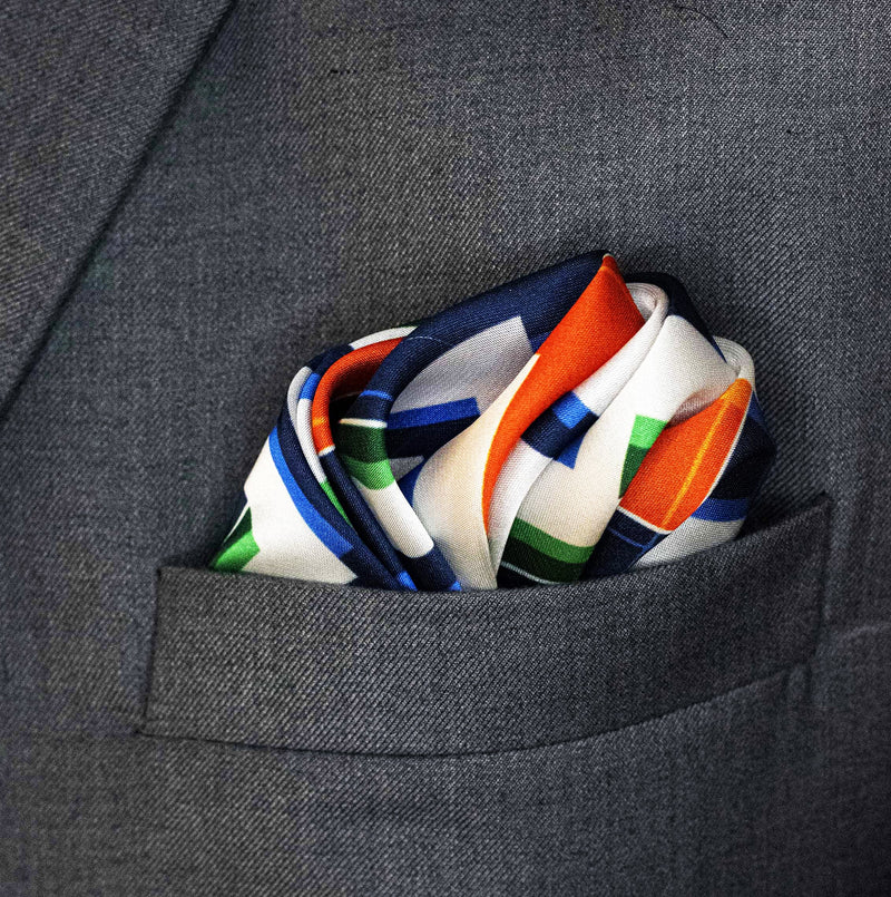 Techno Illusion – Silk Pocket Square