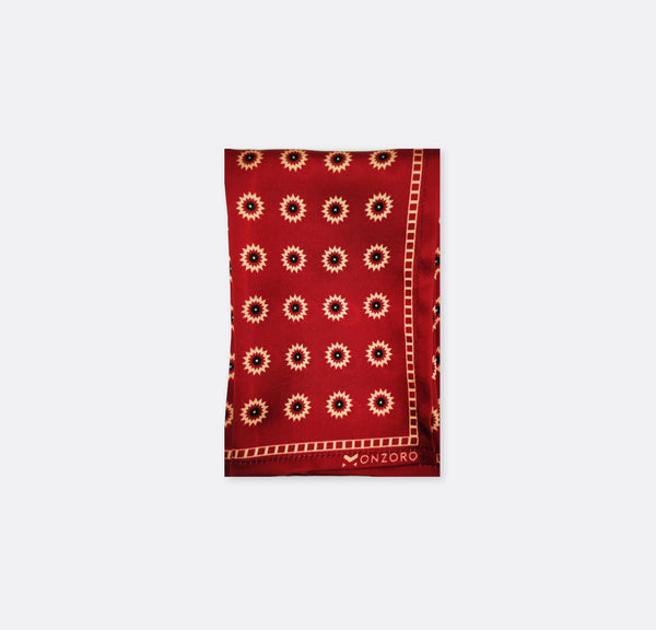 Maroon and Gold Reversible - Silk Pocket Square