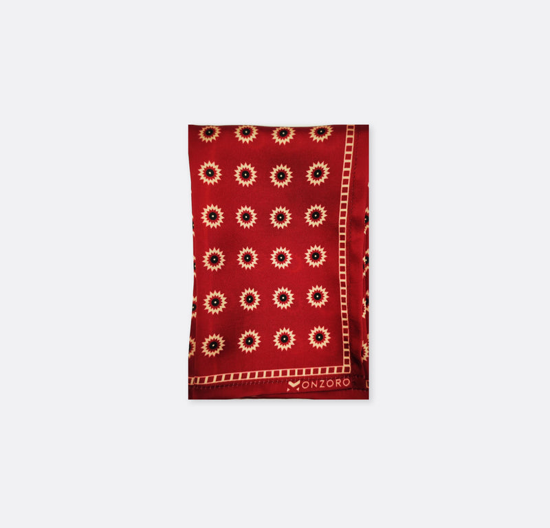 Maroon and Gold Reversible - Silk Pocket Square