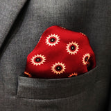 Maroon and Gold Reversible - Silk Pocket Square