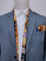 Mixed Pattern - SILK SCARF AND POCKET SQUARE SET