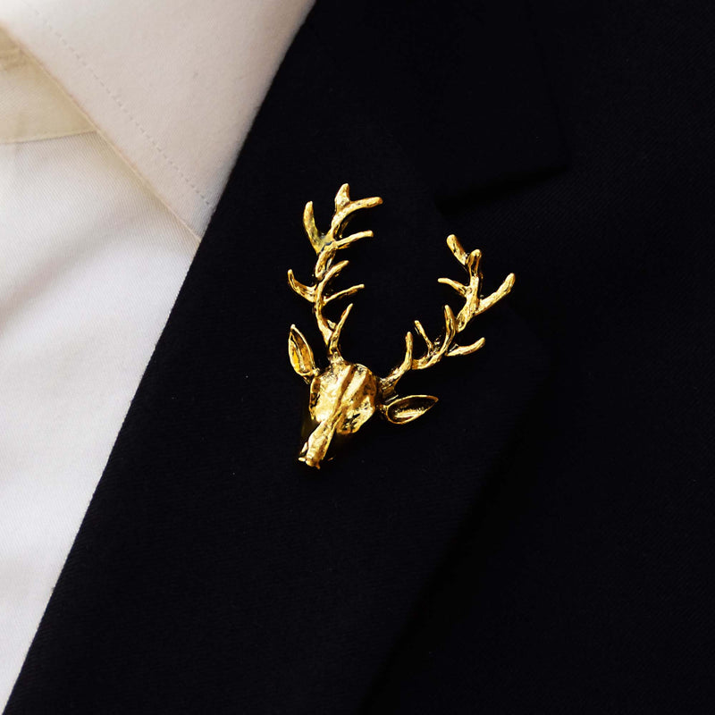 Alpha Antler - Bright Golden Lapel Pins