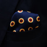 Navy Blue and Gold Reversible - Silk Pocket Square