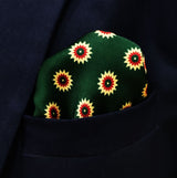 Green and Gold Reversible - Silk Pocket Square
