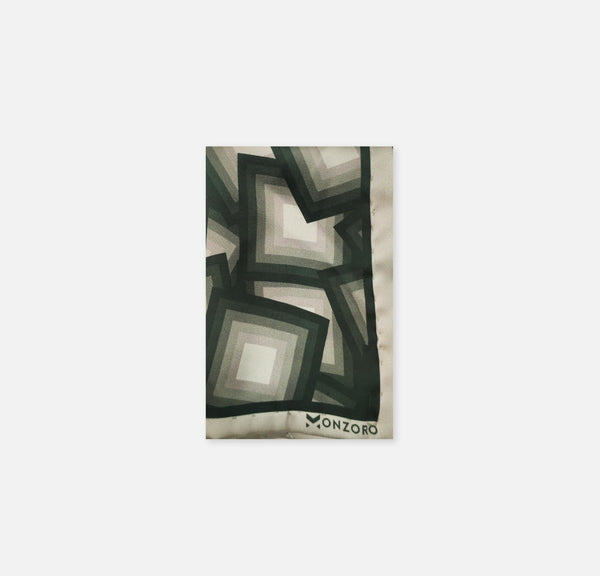 Grey and white minimalistic - silk pocket squares