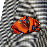 Rust Paisley and Floral - Silk Pocket Square