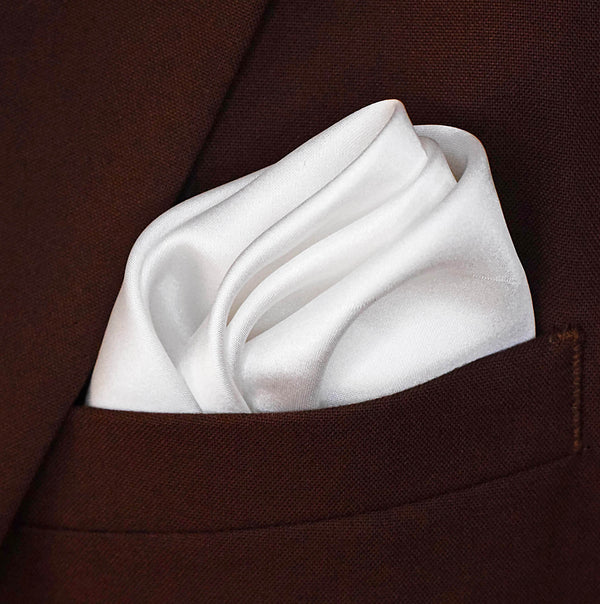 Pearl White Paradigm - Silk Pocket Square