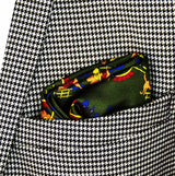 Olive Green Paisley and Floral - Silk Pocket Squares