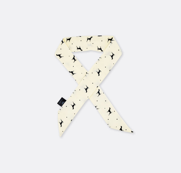 white dalmatian - silk twilly scarves