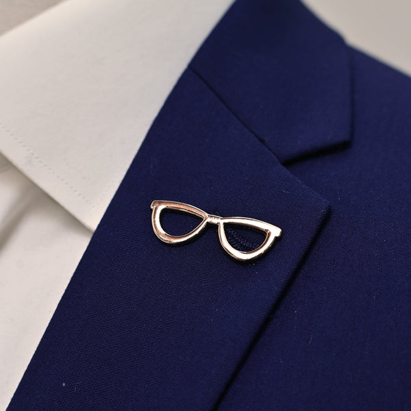 Golden EyeGlasses Lapel Pins
