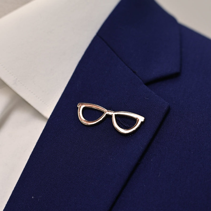 Golden EyeGlasses Lapel Pins