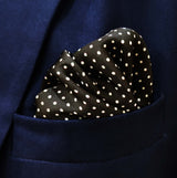 Mini Point Black - Silk Pocket Square