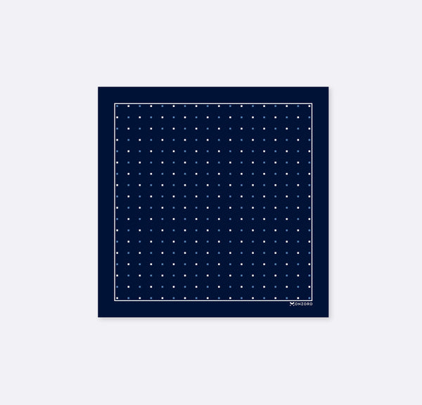 BLUE MULTI DOTTED - SIlk Pocket Square