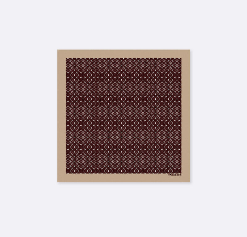 Chocolate HoneyComb - Silk Pocket Square