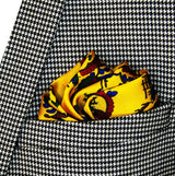 Paisley and Floral Mustard - Silk Pocket Square