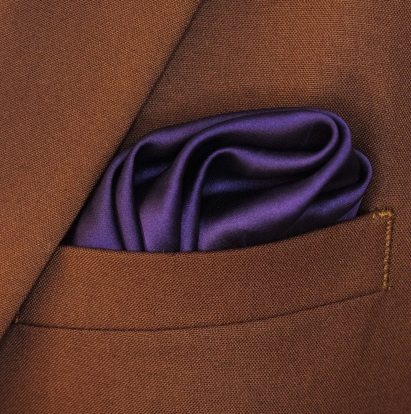 Dark Mauve Solid - Silk Pocket Square