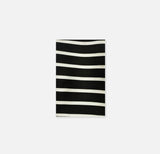 Black with White Stripes - Silk Mens Pocket Squares