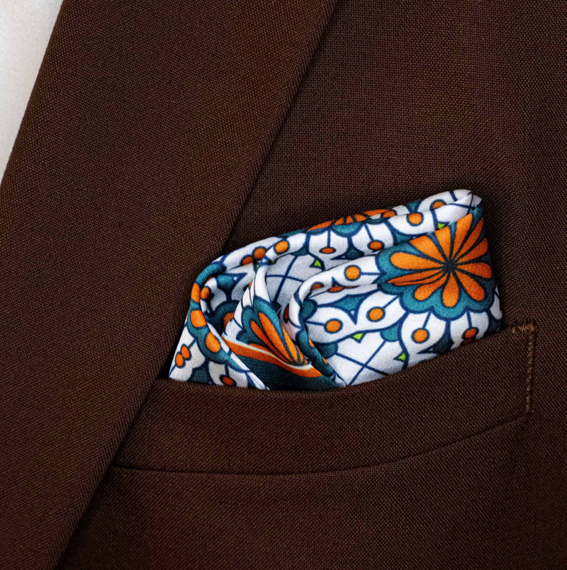 Mexican Floral Loop - Silk Pocket Square