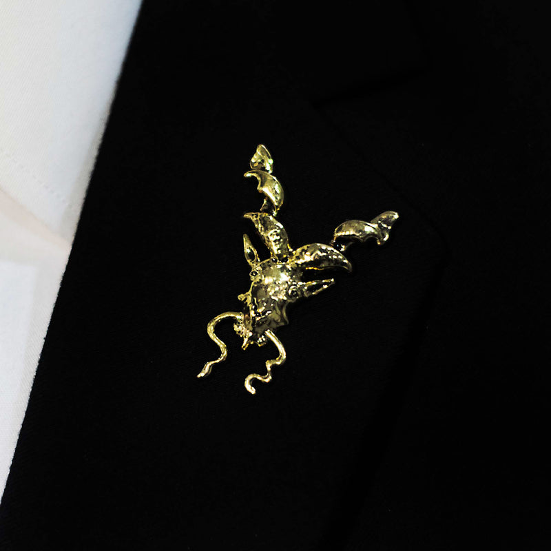Antique Markhor – Bright Golden Lapel Pins