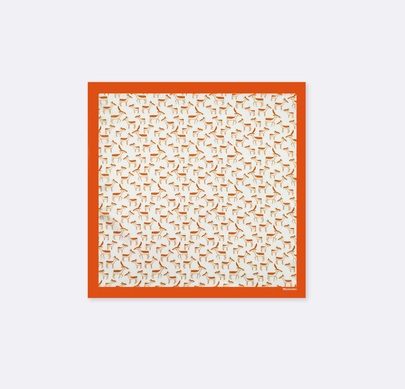 ANIMATED DEER - SILK POCKET SQUARES