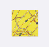 Chains and Straps (Yellow) - Silk Pocket Square
