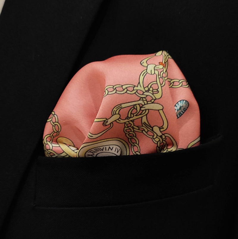 Chain Me Up - Silk Pocket Square
