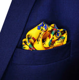 Paisley and Floral Mustard - Silk Pocket Square
