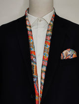 PAISLEY ART SHOW - SILK SCARF AND POCKET SQUARE SET