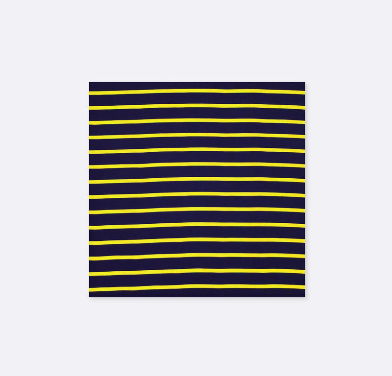 Blue and Gold Stripes - Silk Pocket Squares