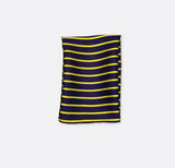 Blue and Gold Stripes - Silk Pocket Squares