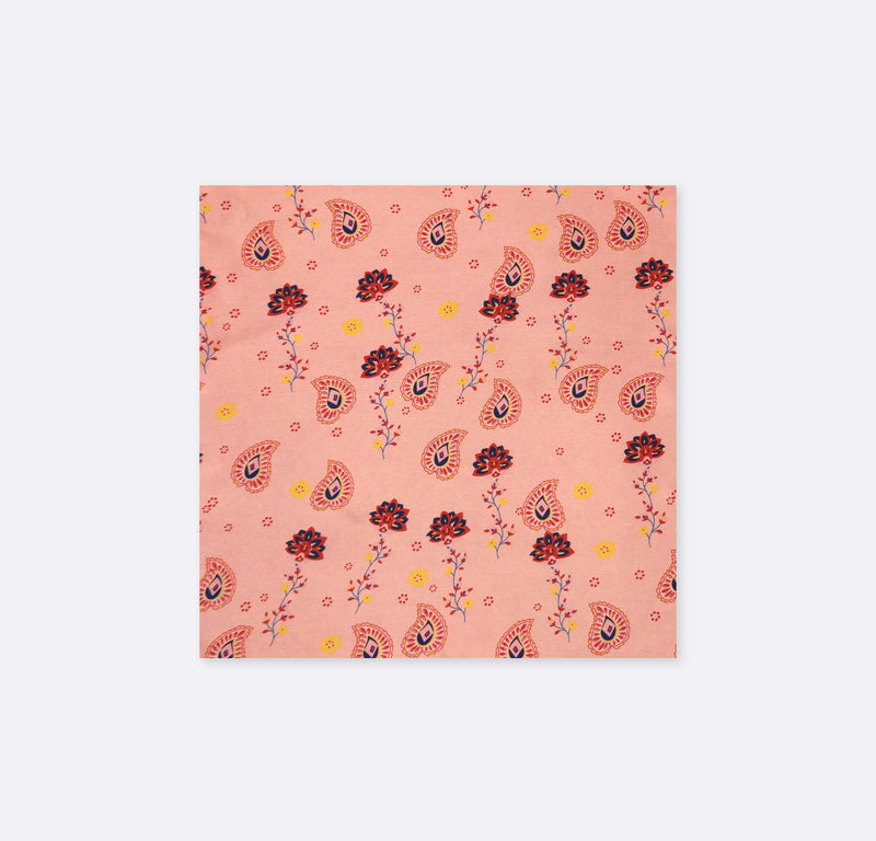 Pink Paisley Petals Silk Pocket Squares