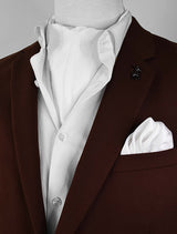 Pearl White Paradigm Silk Ascot Set - Combo Sets | Monzoro Pakistan