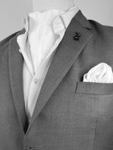 Pearl White Paradigm Silk Ascot Set - Combo Sets | Monzoro Pakistan