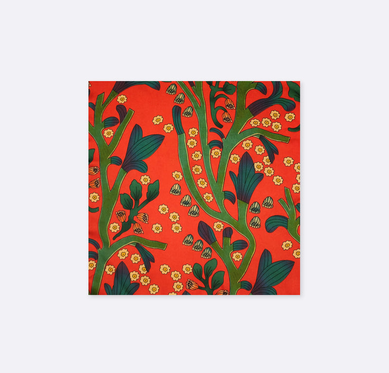 The Fiery Garden - Silk Pocket Square