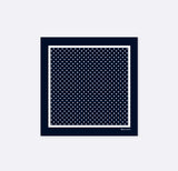 Starry Blue Night Polka Dots - Silk Pocket Square