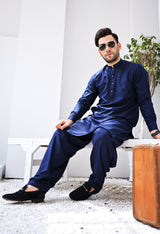 Tabeer - Stitched Navy Blue