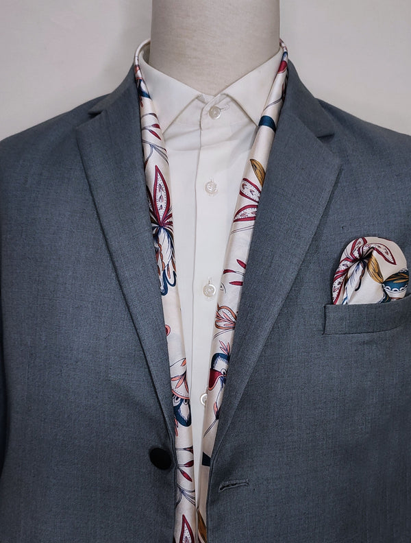 THE GLOW GARDEN - SILK SCARF AND POCKET SQUARE SET
