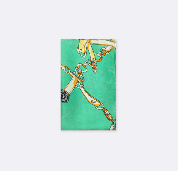 Chains and Straps (Sea Green) - Silk Pocket Square