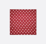 Maroon and White Polka Dots - Silk Pocket Square