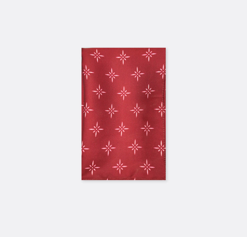 Twinkle Maroon - Silk Pocket Square