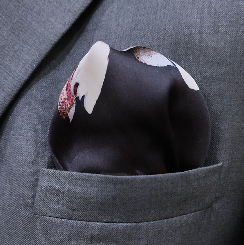 The Grey Garden Silk Pocket Squares
