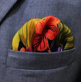 The Mighty Blue Jungle - Silk Pocket Square