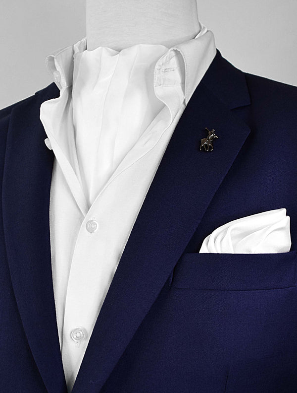 Pearl White Paradigm Silk Ascot Set